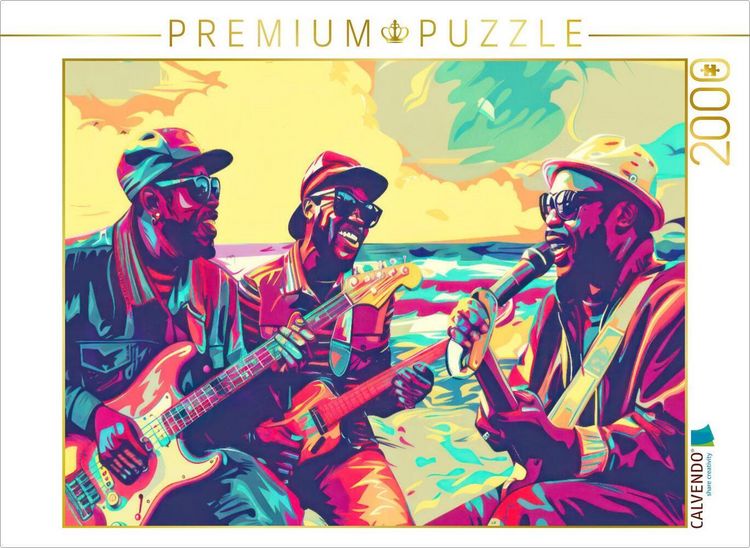 Produktbild: CALVENDO Puzzle Musiker im Pop-Art-Stil | 2000 Teile Lege-Gr&ouml;&szlig;e 90x67cm Foto-Puzzle f&uuml;r gl&uuml;ckliche Stunden
