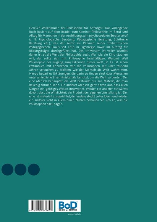 Produktbild: Philosophie f&uuml;r Anf&auml;nger