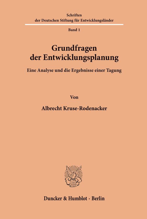Produktbild: Grundfragen der Entwicklungsplanung.