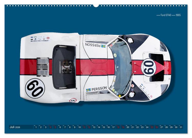 Produktbild: Legenden des Rennsports Historic Sports Cars 1960-1975 (hochwertiger Premium Wandkalender 2026 DIN A2 quer), Kunstdruck in Hochglanz
