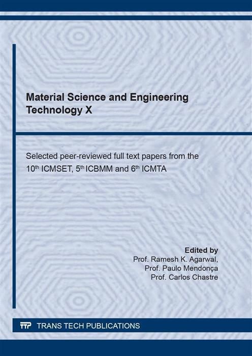 Produktbild: Material Science and Engineering Technology X