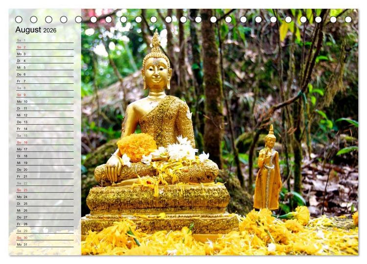 Produktbild: Mein Thailand - Geburtstagskalender (Tischkalender 2026 DIN A5 quer), CALVENDO Monatskalender