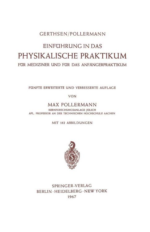 Produktbild: Einf&uuml;hrung in das Physikalische Praktikum