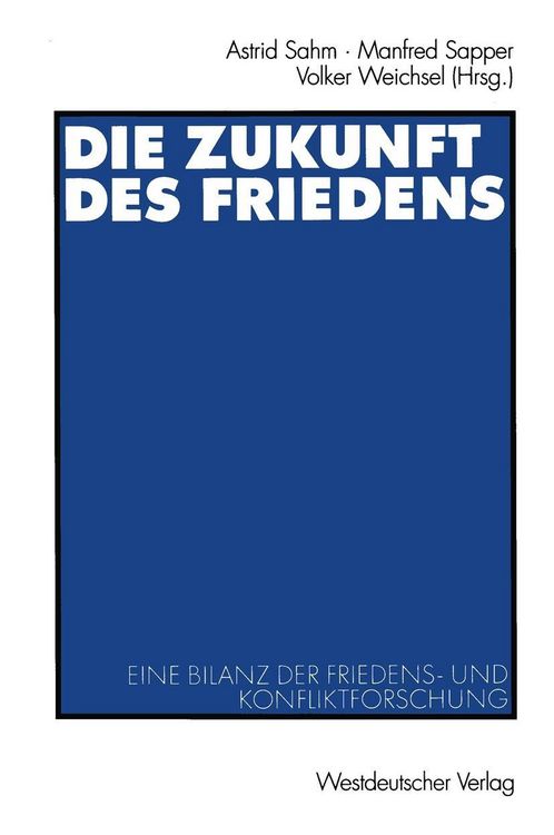 Produktbild: Die Zukunft des Friedens