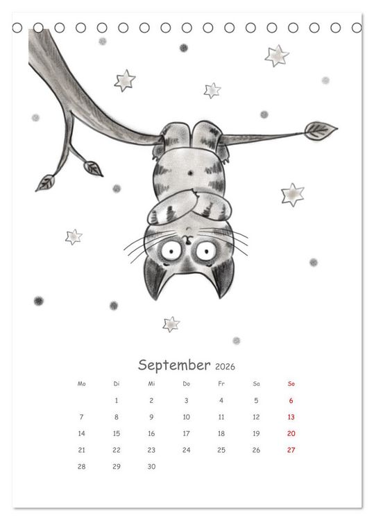 Produktbild: LEOPOLD DER DRITTE - Ein unglaublich liebenswerter Kater (Tischkalender 2026 DIN A5 hoch), CALVENDO Monatskalender