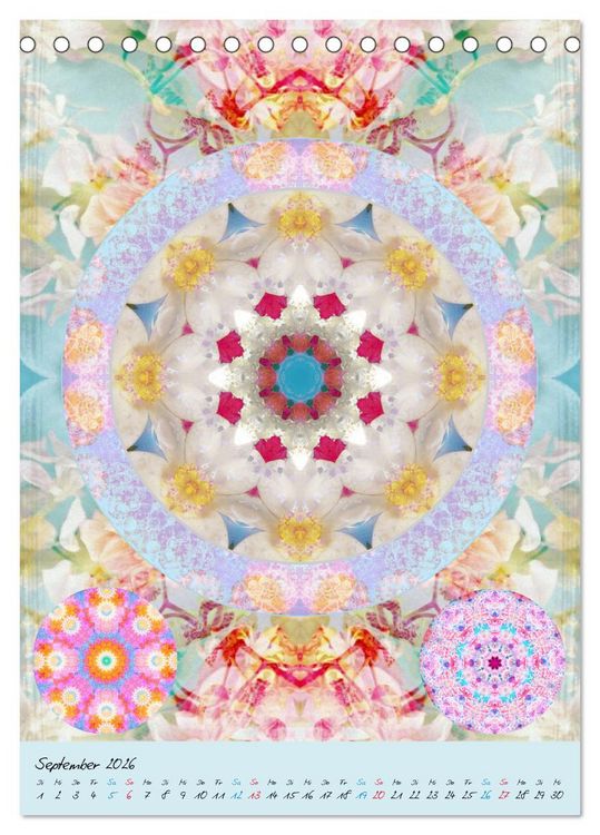 Produktbild: BLUMEN MANDALAS (Tischkalender 2026 DIN A5 hoch), CALVENDO Monatskalender