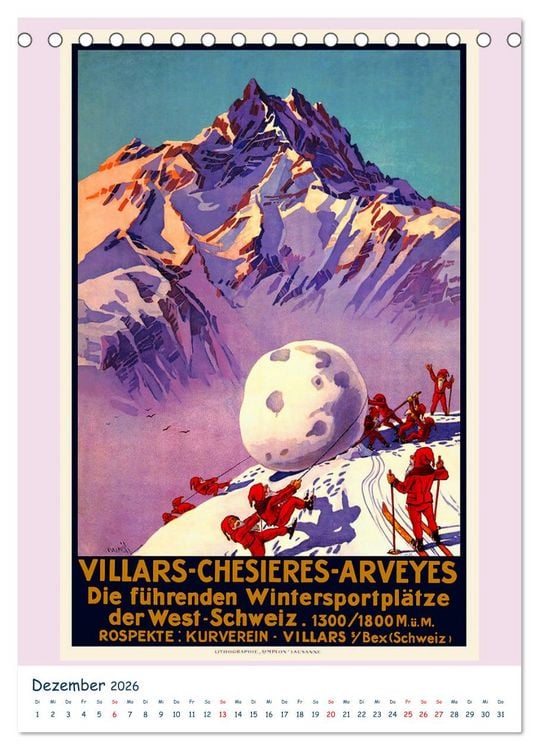 Produktbild: Schweizer Plakatkunst (Tischkalender 2026 DIN A5 hoch), CALVENDO Monatskalender
