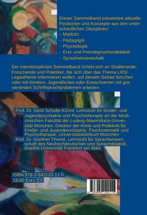 Produktbild: LRS - Legasthenie: interdisziplin&auml;r