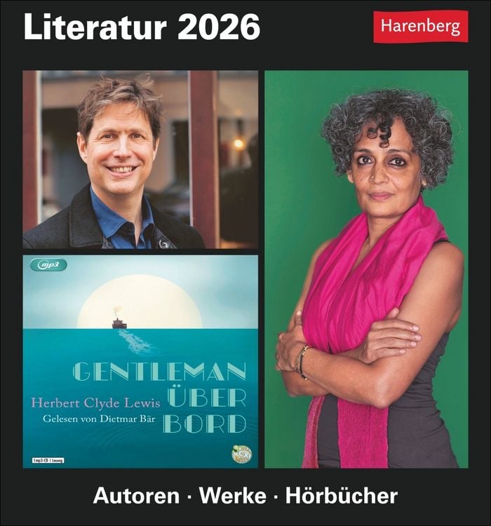 Produktbild: Literatur Tagesabreißkalender 2026 - Kulturkalender - Autoren, Werke, Hörbücher