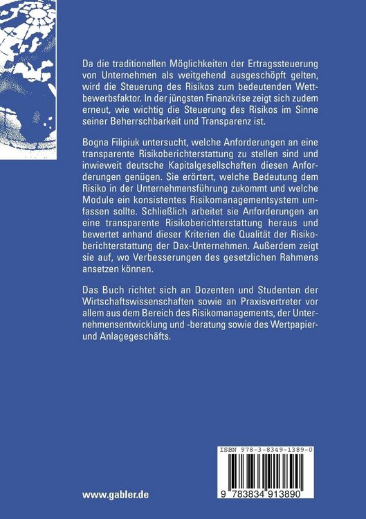 Produktbild: Transparenz der Risikoberichterstattung