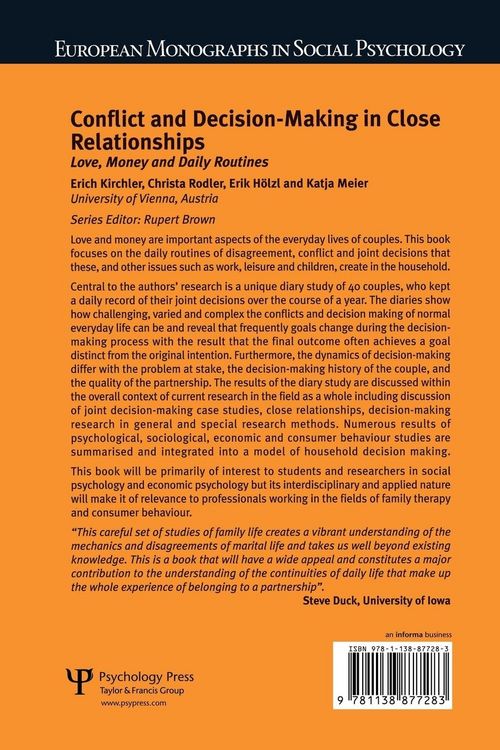Produktbild: Conflict and Decision Making in Close Relationships
