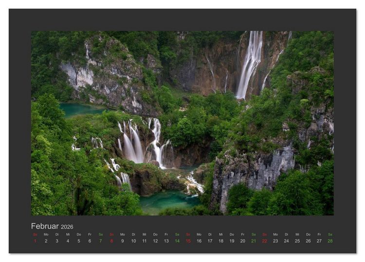 Produktbild: FALLENDE WASSER (Wandkalender 2026 DIN A2 quer), CALVENDO Monatskalender
