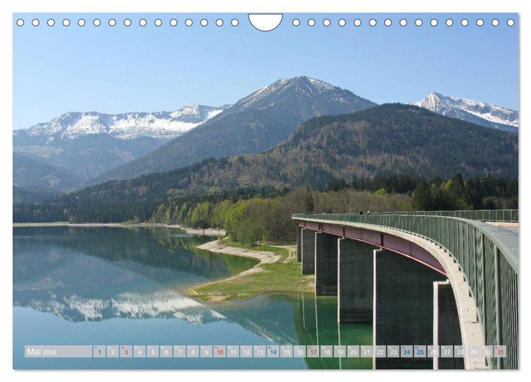 Produktbild: Der Sylvenstein - Impressionen eines Sees in Oberbayern (Wandkalender 2026 DIN A4 quer), CALVENDO Monatskalender