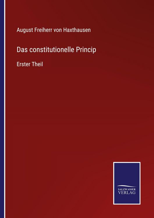 Produktbild: Das constitutionelle Princip