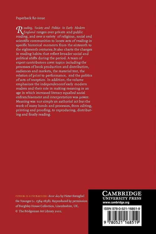 Produktbild: Reading, Society and Politics in Early Modern England