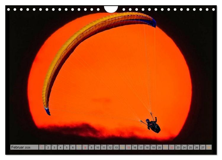Produktbild: Frei sein - Paragliding (Wandkalender 2026 DIN A4 quer), CALVENDO Monatskalender