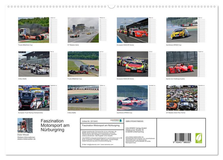 Produktbild: Faszination Motorsport am N&uuml;rburgring (hochwertiger Premium Wandkalender 2026 DIN A2 quer), Kunstdruck in Hochglanz