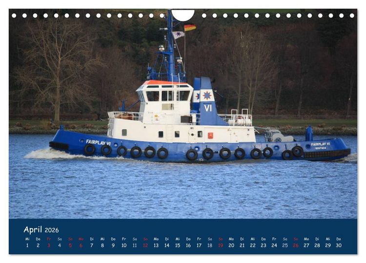 Produktbild: Schlepper im Hamburger Hafen (Wandkalender 2026 DIN A4 quer), CALVENDO Monatskalender