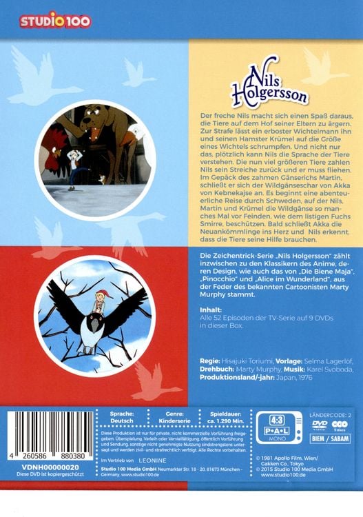 Produktbild: Nils Holgersson - TV-Serien - Komplettbox [9 DVDs]