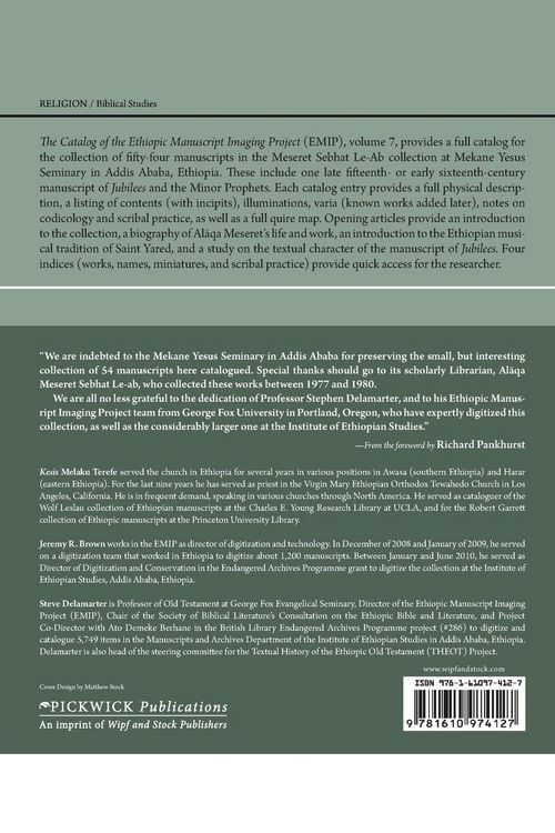 Produktbild: Catalogue of the Ethiopic Manuscript Imaging Project