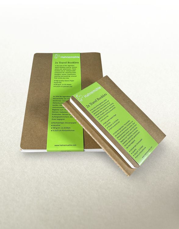 Produktbild: Hahnem&uuml;hle Papier Travel Booklets, 9 x 14 cm Hochformat, 140 g/m&sup2;