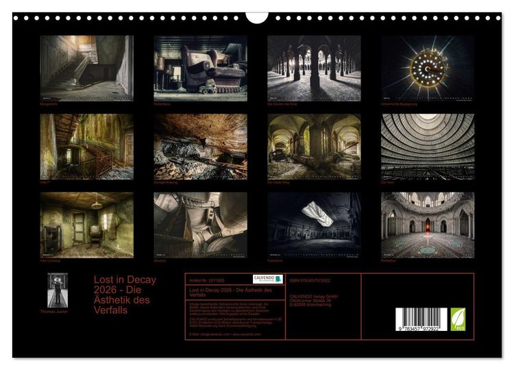 Produktbild: Lost in Decay 2026 - Die &Auml;sthetik des Verfalls (Wandkalender 2026 DIN A3 quer), CALVENDO Monatskalender