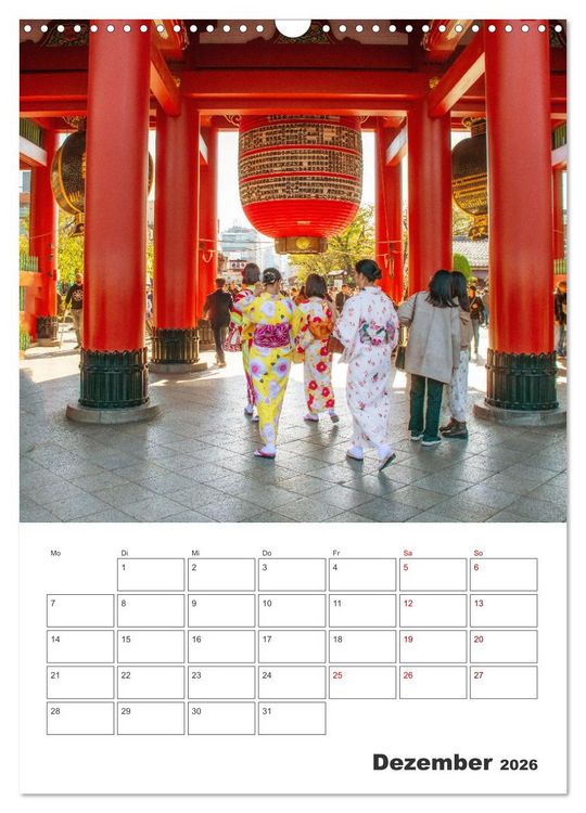 Produktbild: Eine Rundreise - Japan (Wandkalender 2026 DIN A3 hoch), CALVENDO Monatskalender