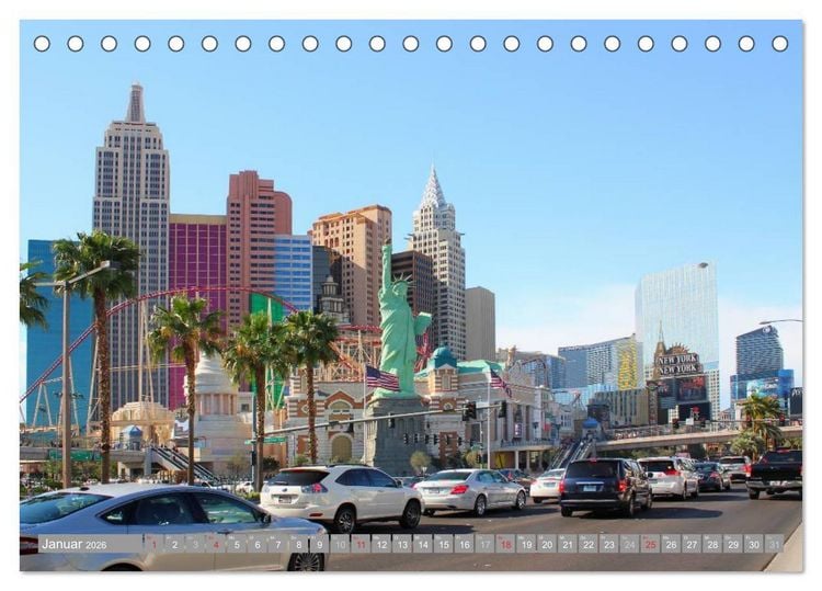 Produktbild: Las Vegas - Nevada (Tischkalender 2026 DIN A5 quer), CALVENDO Monatskalender