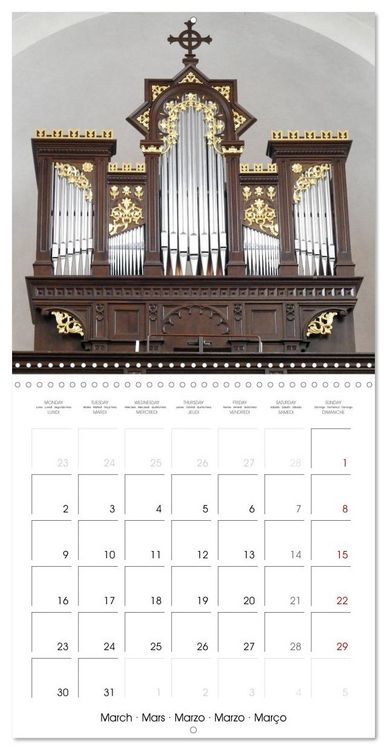 Produktbild: Fantastic German Church Organs (Wall Calendar 2026 12 &times; 12 Inch) CALVENDO 12 Month Wall Calendar