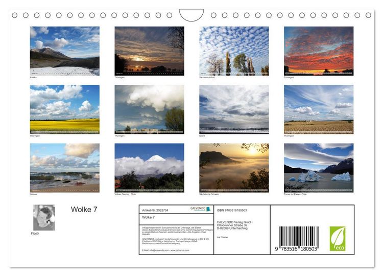 Produktbild: Wolke 7 (Wandkalender 2026 DIN A4 quer), CALVENDO Monatskalender