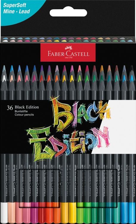 Produktbild: Faber-Castell Buntstifte Black Edition 36er Kartonetui