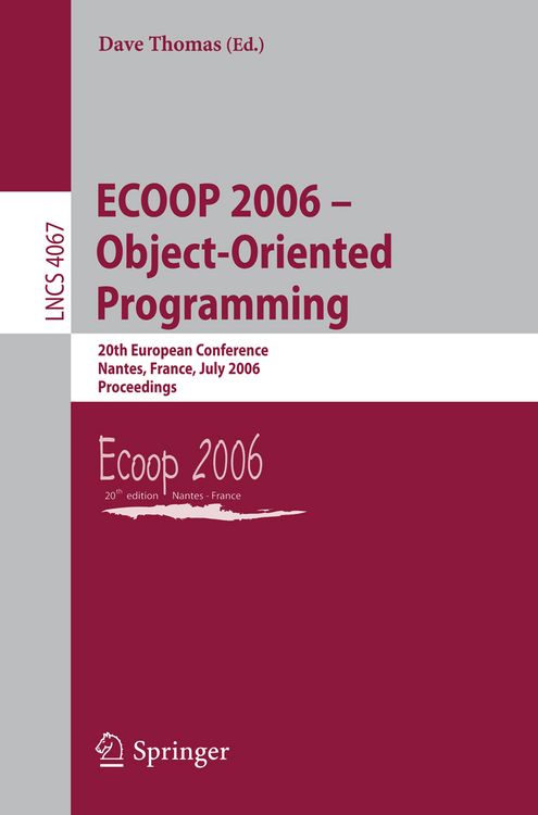 Produktbild: ECOOP 2006 - Object-Oriented Programming