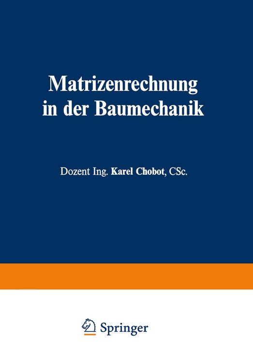 Produktbild: Matrizenrechnung in der Baumechanik