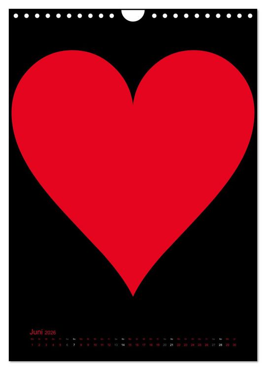 Produktbild: Foto- und Bastelkalender &bdquo;LIEBE&ldquo; in der Farbe Schwarz (Wandkalender 2026 DIN A4 hoch), CALVENDO Monatskalender