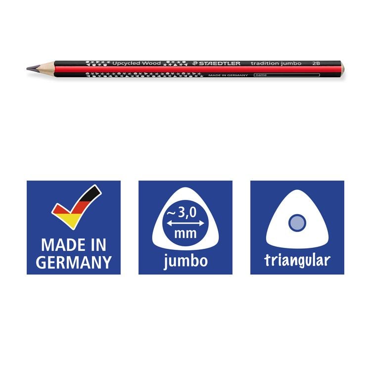 Produktbild: STAEDTLER jumbo 1285 Schreiblernbleistift, Blisterkarte mit 2 Bleistiften 2B, 1285-0 BK2