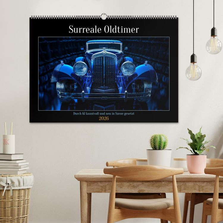 Produktbild: Surreale Oldtimer (Wandkalender 2026 DIN A2 quer), CALVENDO Monatskalender