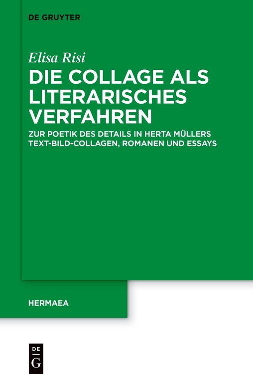 Produktbild: Die Collage als literarisches Verfahren bei Herta M&uuml;ller