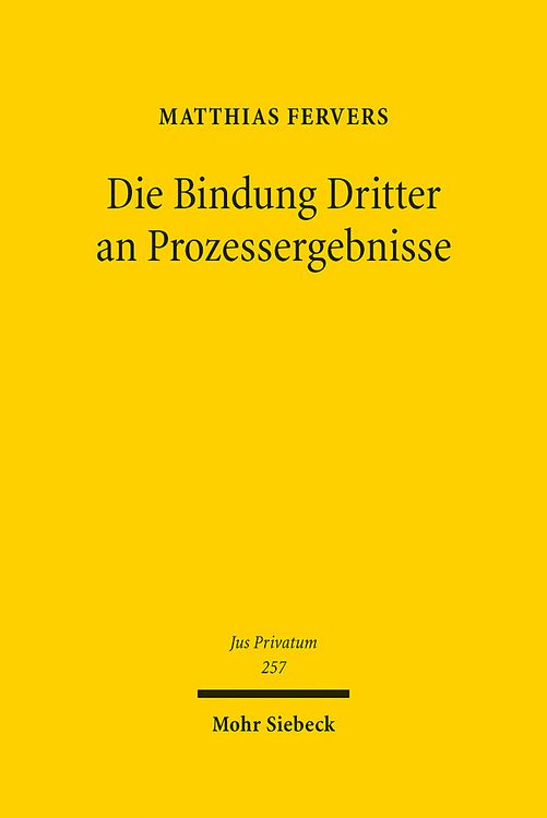 Produktbild: Fervers, M: Bindung Dritter an Prozessergebnisse