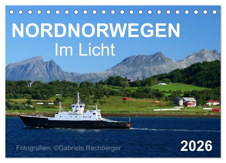 Produktbild: Nordnorwegen im Licht (Tischkalender 2026 DIN A5 quer), CALVENDO Monatskalender