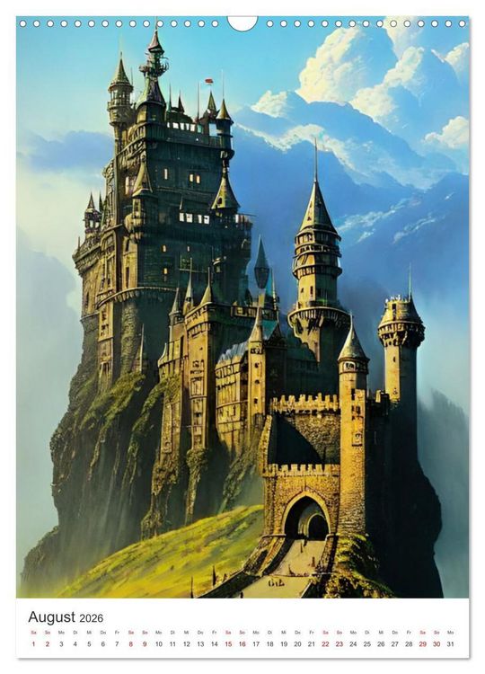 Produktbild: Faszination Mittelalter - Von mittelalterlichen Burgen und Drachen (Wandkalender 2026 DIN A3 hoch), CALVENDO Monatskalender