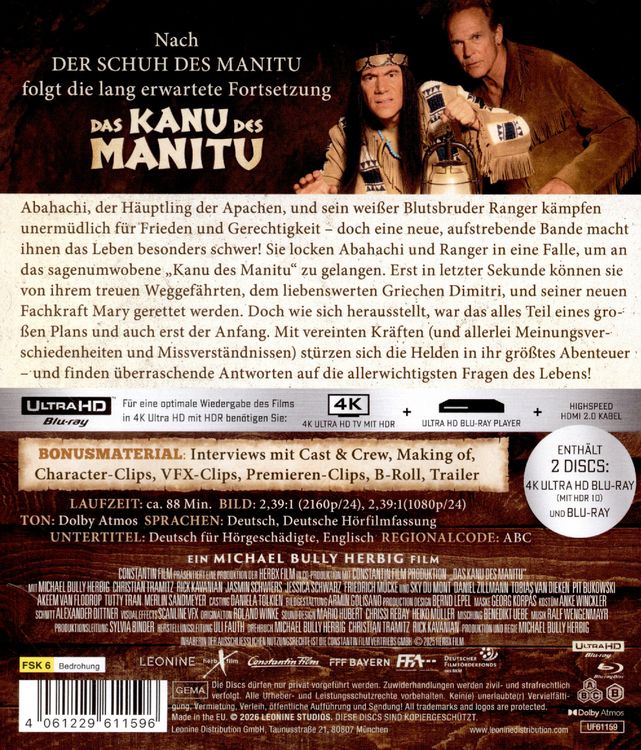 Produktbild: Das Kanu des Manitu (4K Ultra HD) (+ Blu-ray)