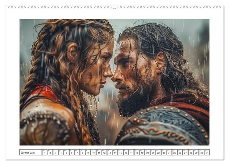 Produktbild: Die Abenteuer der Wikinger (hochwertiger Premium Wandkalender 2026 DIN A2 quer), Kunstdruck in Hochglanz