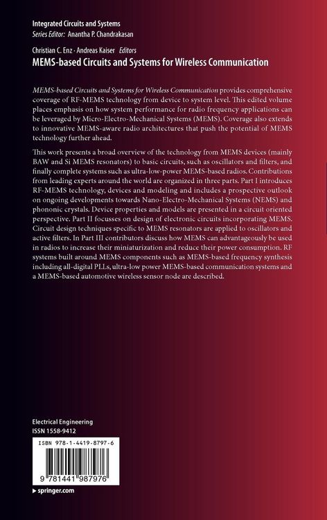 Produktbild: MEMS-based Circuits and Systems for Wireless Communication