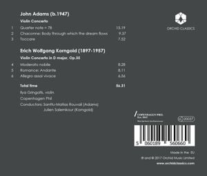 Produktbild: Korngold/Adams: Violin Concertos