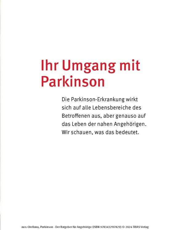 Produktbild: Parkinson. Der Ratgeber f&uuml;r Angeh&ouml;rige