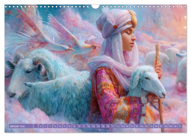Produktbild: Paradiesische Welt - Fantasiewerke (Wandkalender 2026 DIN A3 quer), CALVENDO Monatskalender