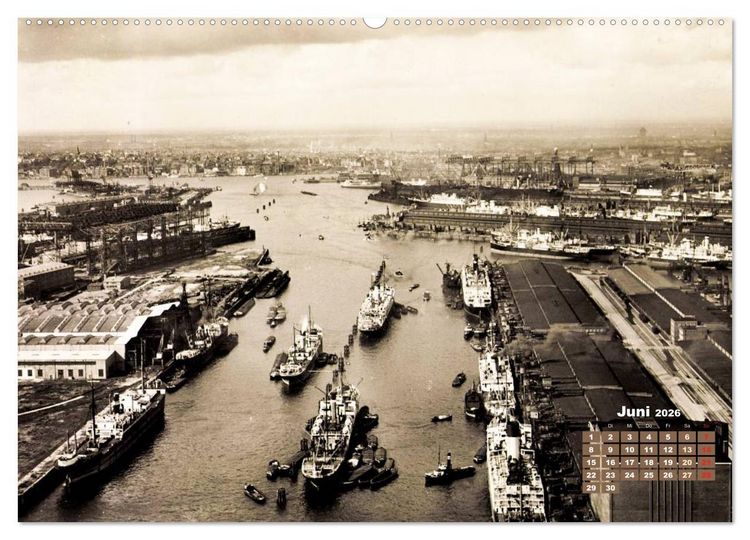 Produktbild: Gr&uuml;&szlig;e aus dem alten Hamburg &ndash; Historische Ansichten der Stadt (Wandkalender 2026 DIN A2 quer), CALVENDO Monatskalender
