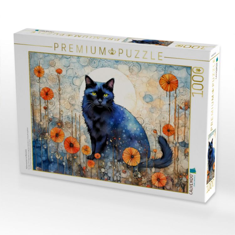 Produktbild: CALVENDO Puzzle Katzenzauber im Mohnfeld | 1000 Teile Lege-Gr&ouml;&szlig;e 64x48cm Foto-Puzzle f&uuml;r gl&uuml;ckliche Stunden