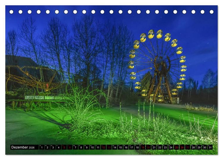Produktbild: Tschernobyl - Prypjat - Die radioaktive Geisterstadt (Tischkalender 2026 DIN A5 quer), CALVENDO Monatskalender