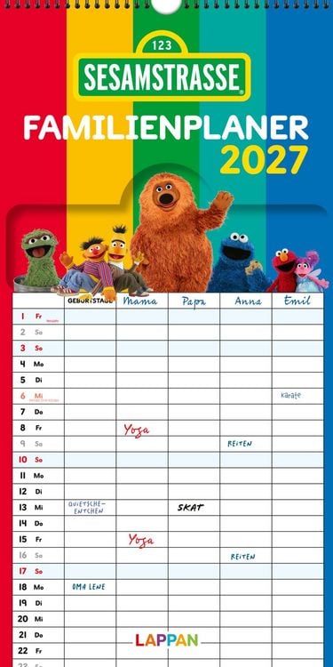 Produktbild: Sesamstra&szlig;e Familienkalender 2027